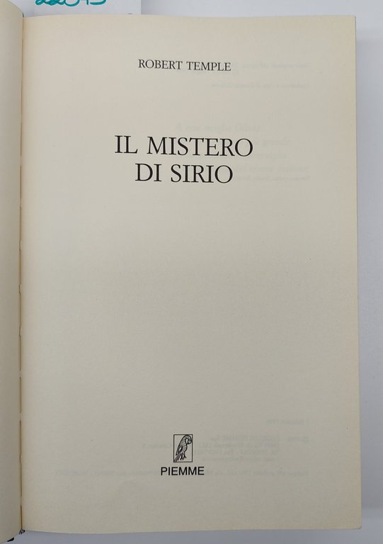 Roberts Temple Il mistero di Sirio Piemme 1° edizione 1998 | Immagine Gallery 3