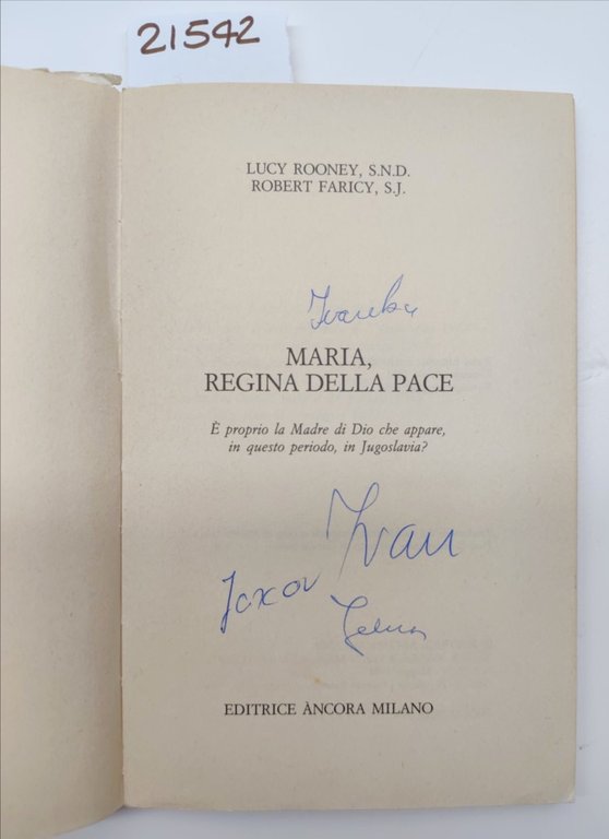 Rooney Faricy Maria Regina della Pace Medjugorje Ancora ristampa 1984