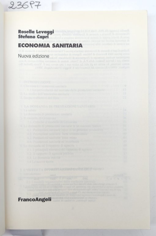 Rossella Levaggi Stefano Capri Economia aziendale Franco Angeli 7° edizione … | Immagine Gallery 3