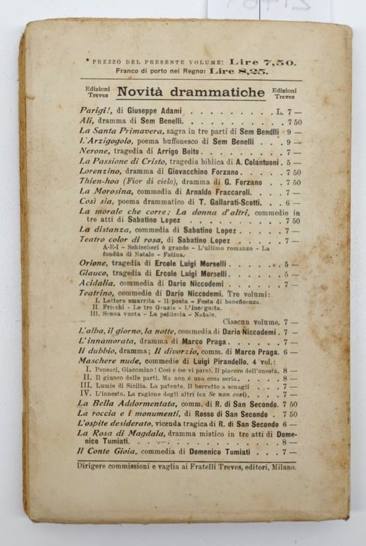Rosso di San Secondo L'avventura terrestre commedia in tre atti …