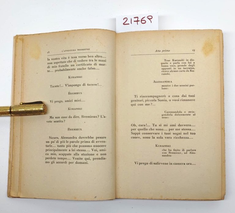 Rosso di San Secondo L'avventura terrestre commedia in tre atti …