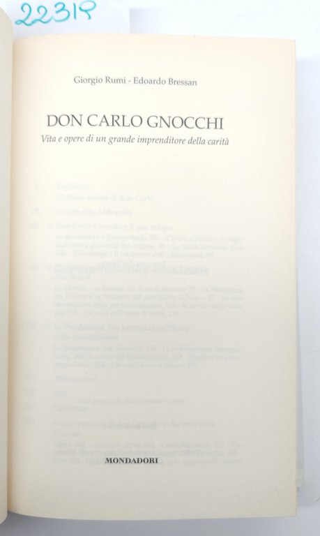Rumi, Bressan, Don Carlo Gnocchi Mondadori 1° edizione 2002 | Immagine Gallery 3