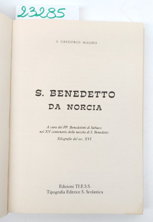 S Gregorio Magno Benedetto da Norcia TI.E.S.S. 2° edizione 1980 | Immagine Gallery 3