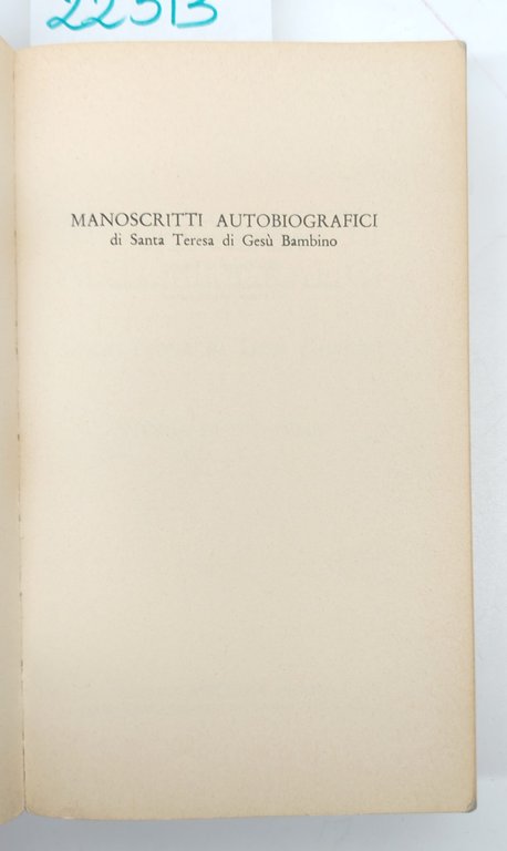 S. Teresa di Gesù bambino Storia di un'anima Ancora 1969 | Immagine Gallery 3