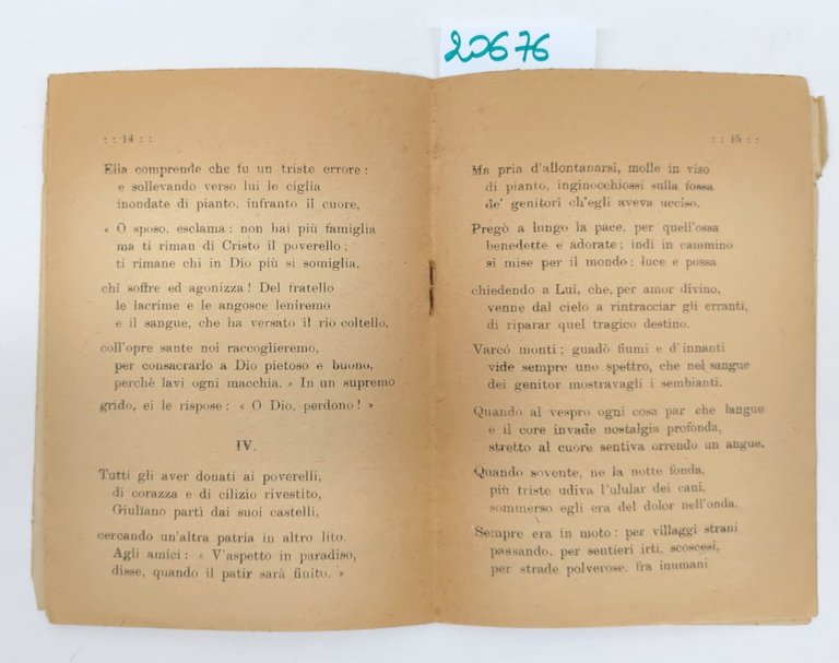 S Ubaldi San Giuliano ospitaliere protettore di Macerata Versi 1931