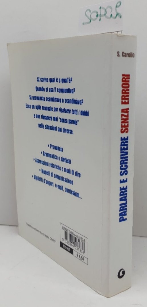 Sabrina Carollo Parlare scrivere senza errori Giunti 2010