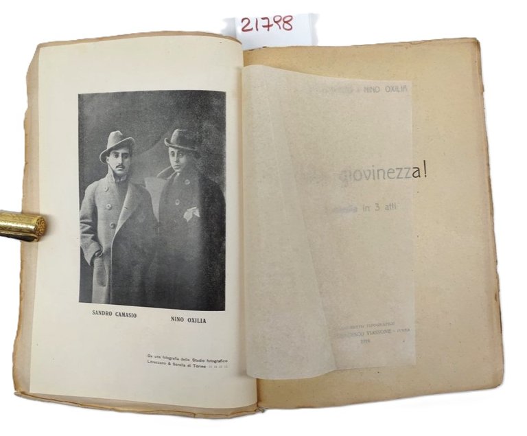 Sandro Camasio e Nino Oxilia Addio giovinezza commedia in tre …