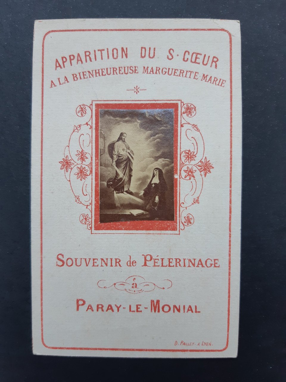Santino Beata Margherita Maria Souvenir de Pelegrinage Paray le Monial