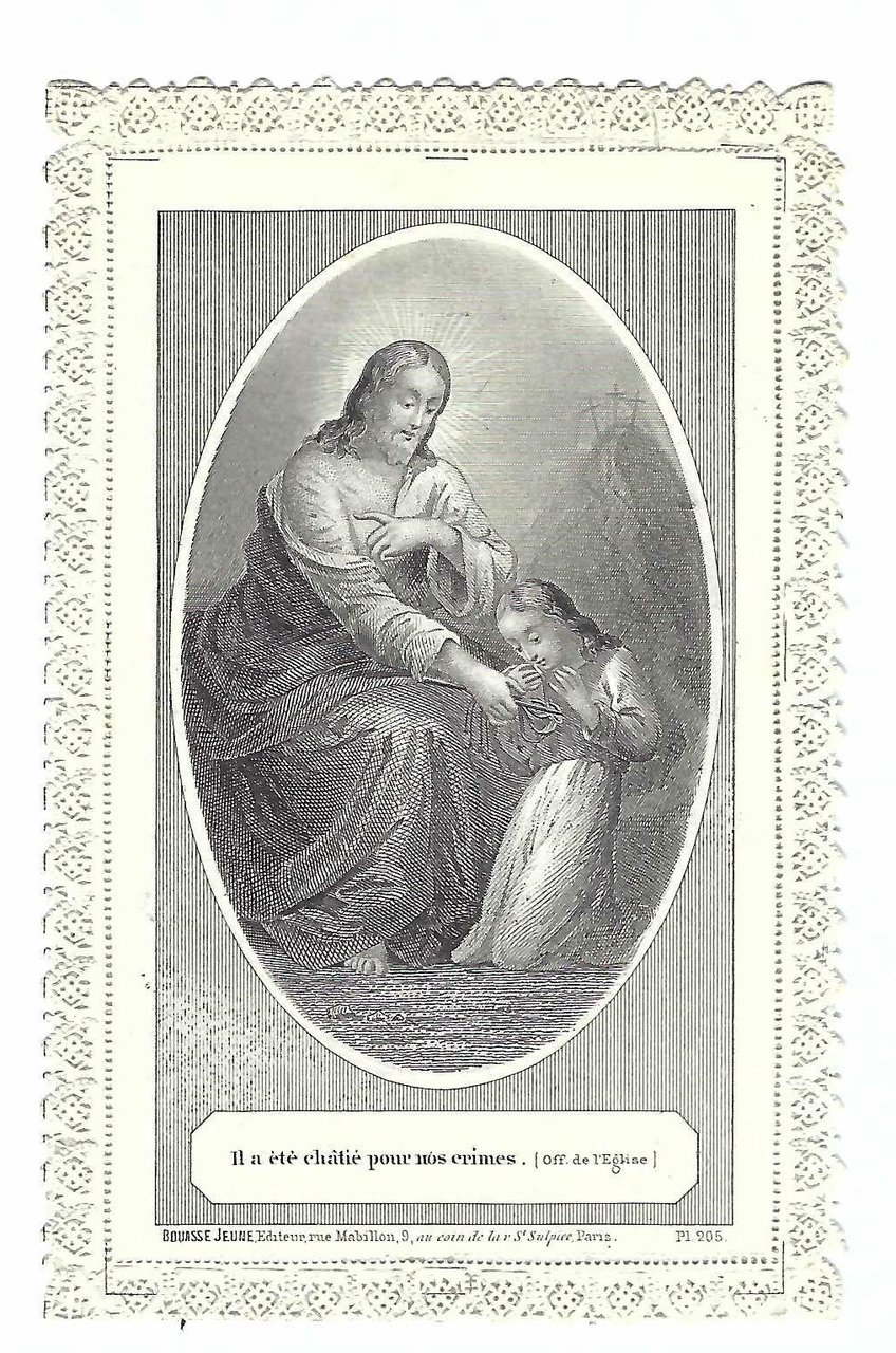 Santino canivet holy card Gesù Bouasse Jeune XIX sec. 205 …