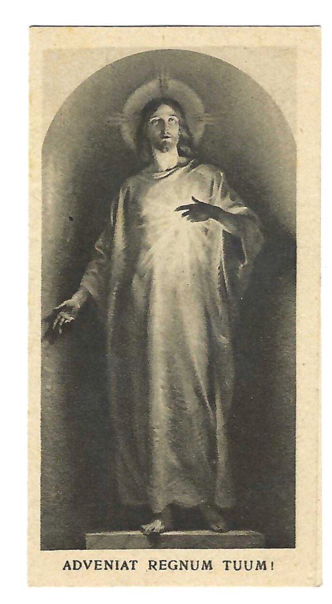 Santino canivet holy card image pieuse Adveniat Regnum Tuum! 1929