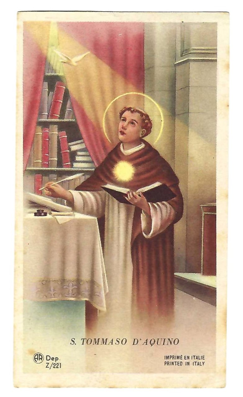 Santino canivet holy card image pieuse S. Tommaso D'Aquino n. …