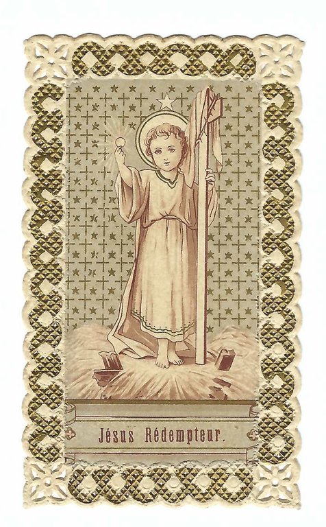 Santino canivet Holy card Jesus Redempteur XIX sec. A La …