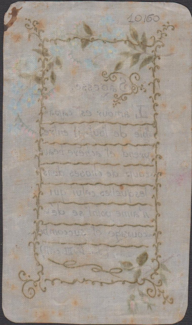Santino Canivet Holy card manoscritto 1920 c.a.