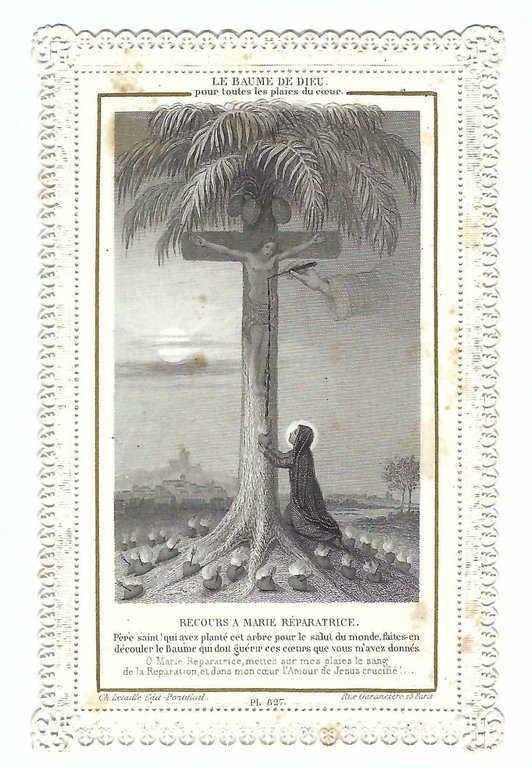 Santino canivet Holy card Maria riparatrice Baume calment qui decoule …
