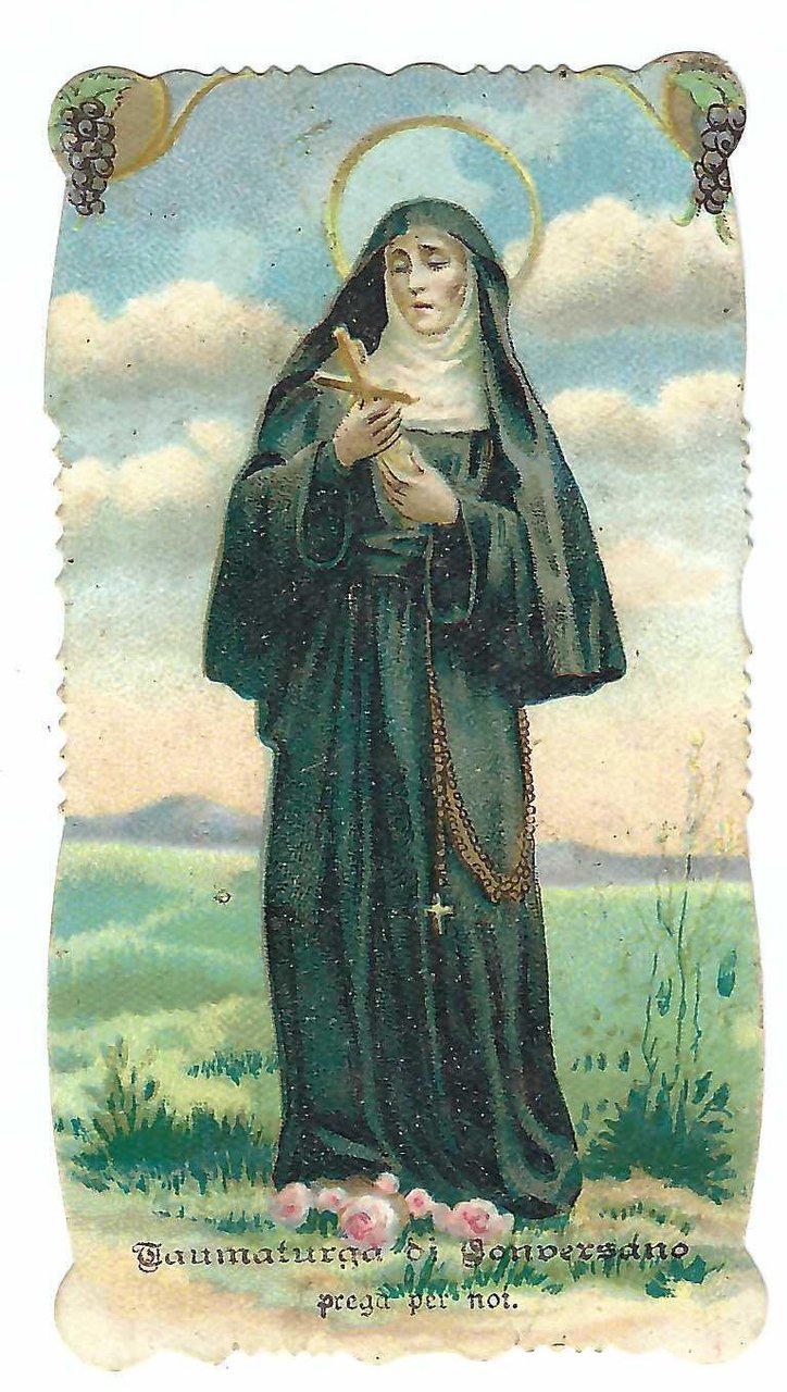 Santino holy card image pieuse S. Rita da Cascia cromolito