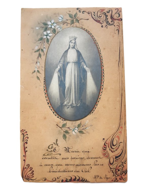 Santino holy card manifatto Maria Immacolata concezione 1943