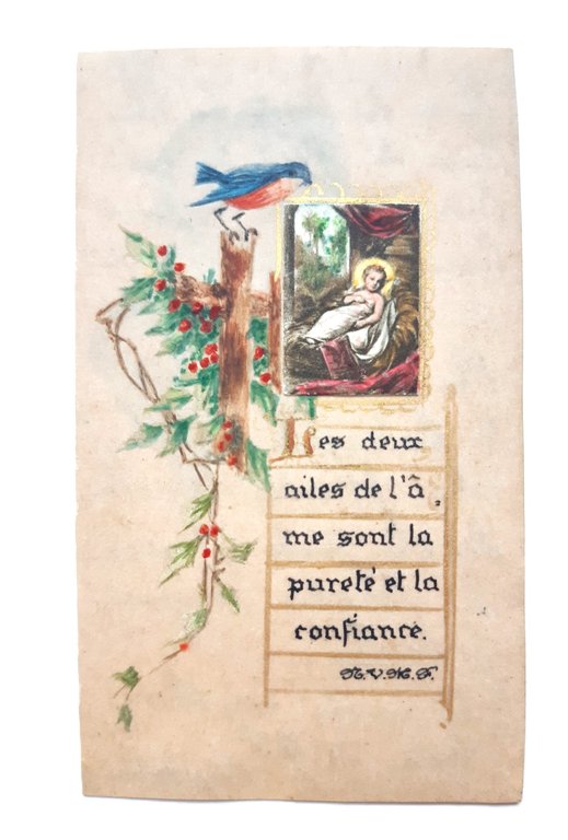 Santino holy card manufatto Gesù bambino dipinto a mano 1940 …