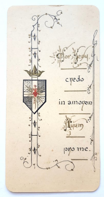 Santino holy card manufatto Sacro cuore di Gesù