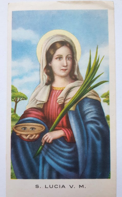Santino holy card Santa Lucia V. M. Ed. G.mi 12