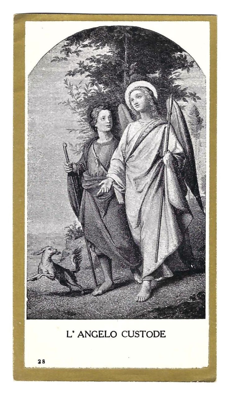 Santino holy cars image pieuse L'angelo custode n. 28