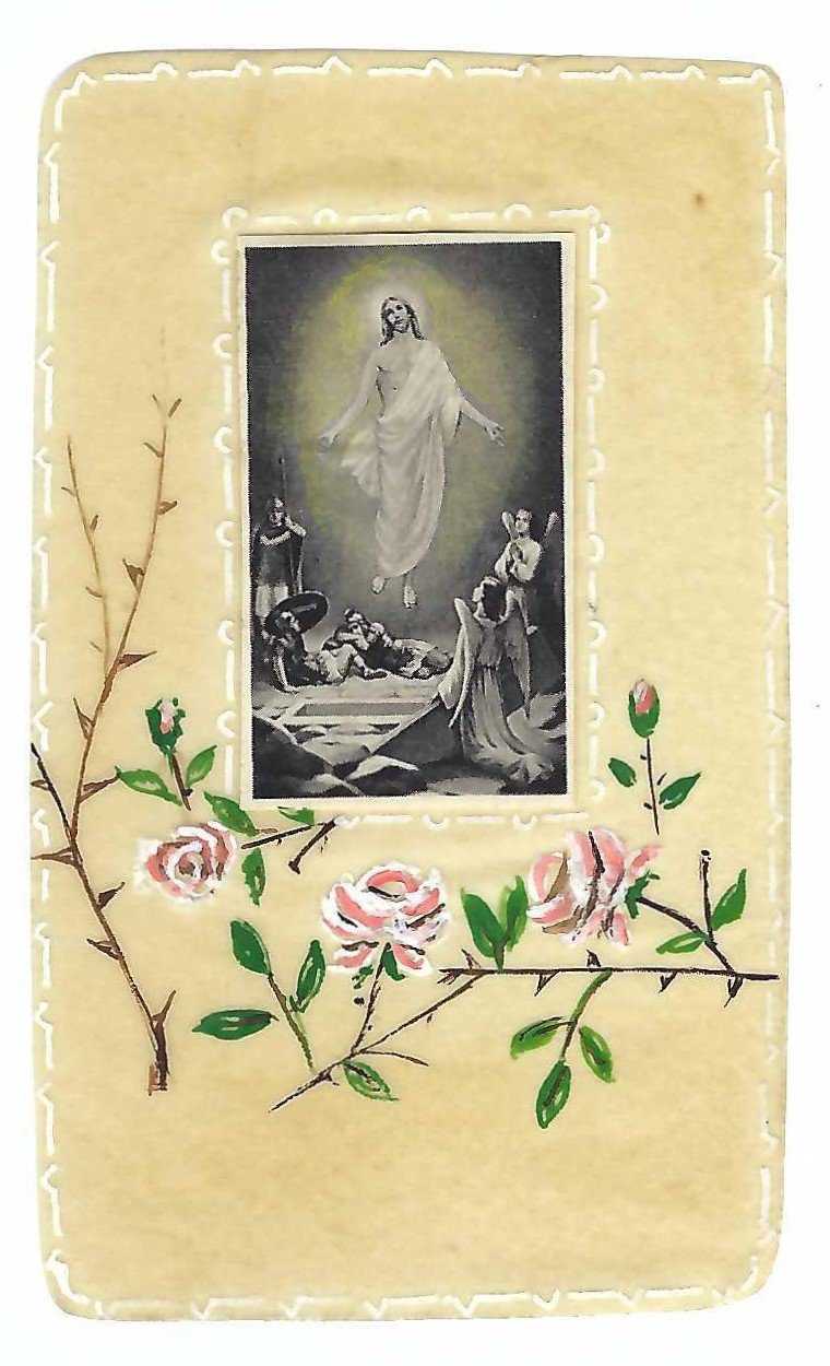 Santino in acetato holy card manufatto Resurrezione di Cristo dal …