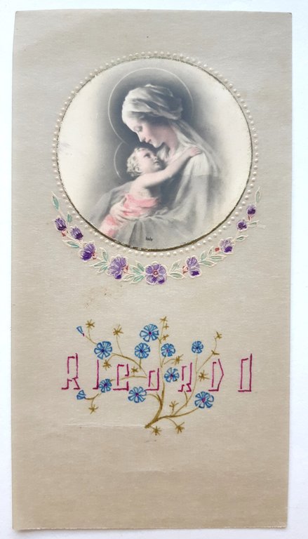 Santino manufatto holy card ricordo 50° anno di sacerdozio 1948
