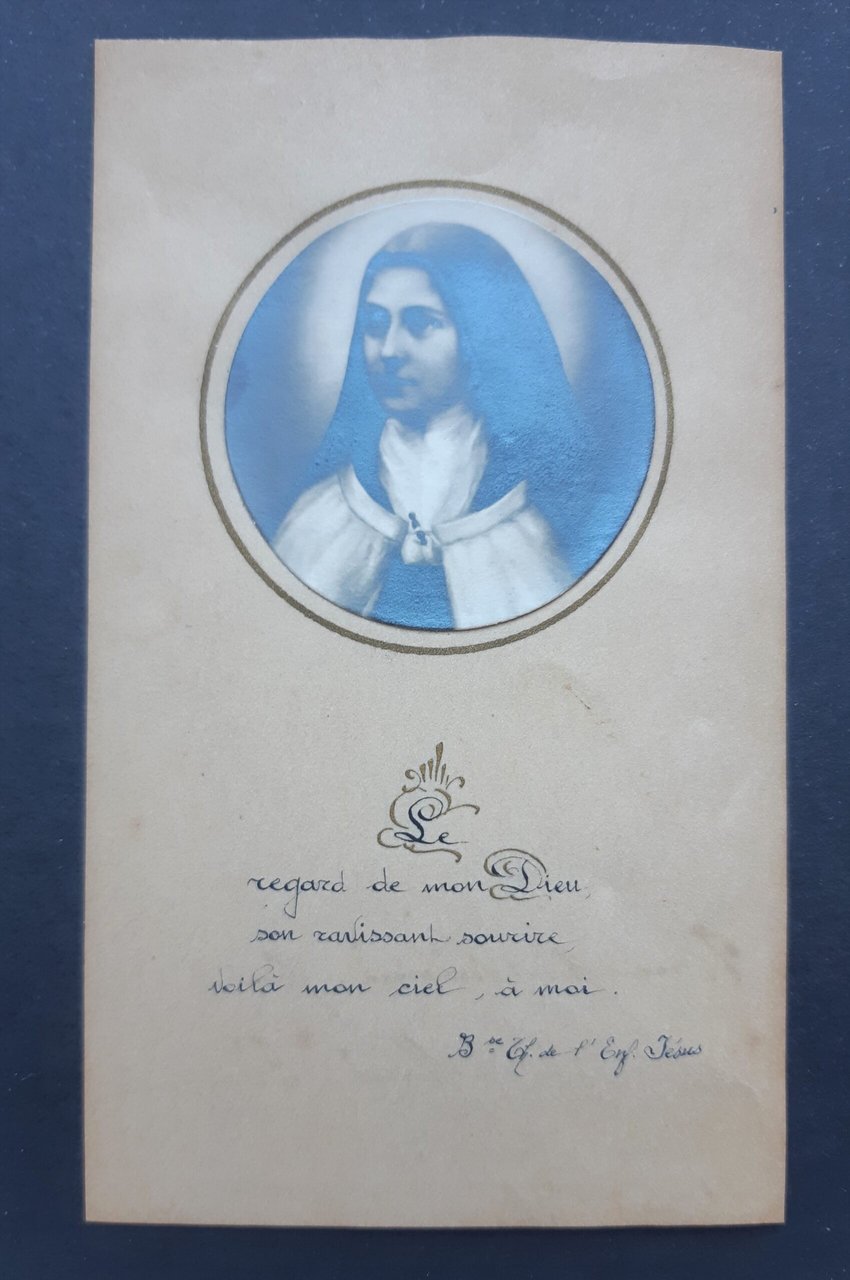 Santino manufatto su carta pergamena Santa Teresa del bambin Gesù …