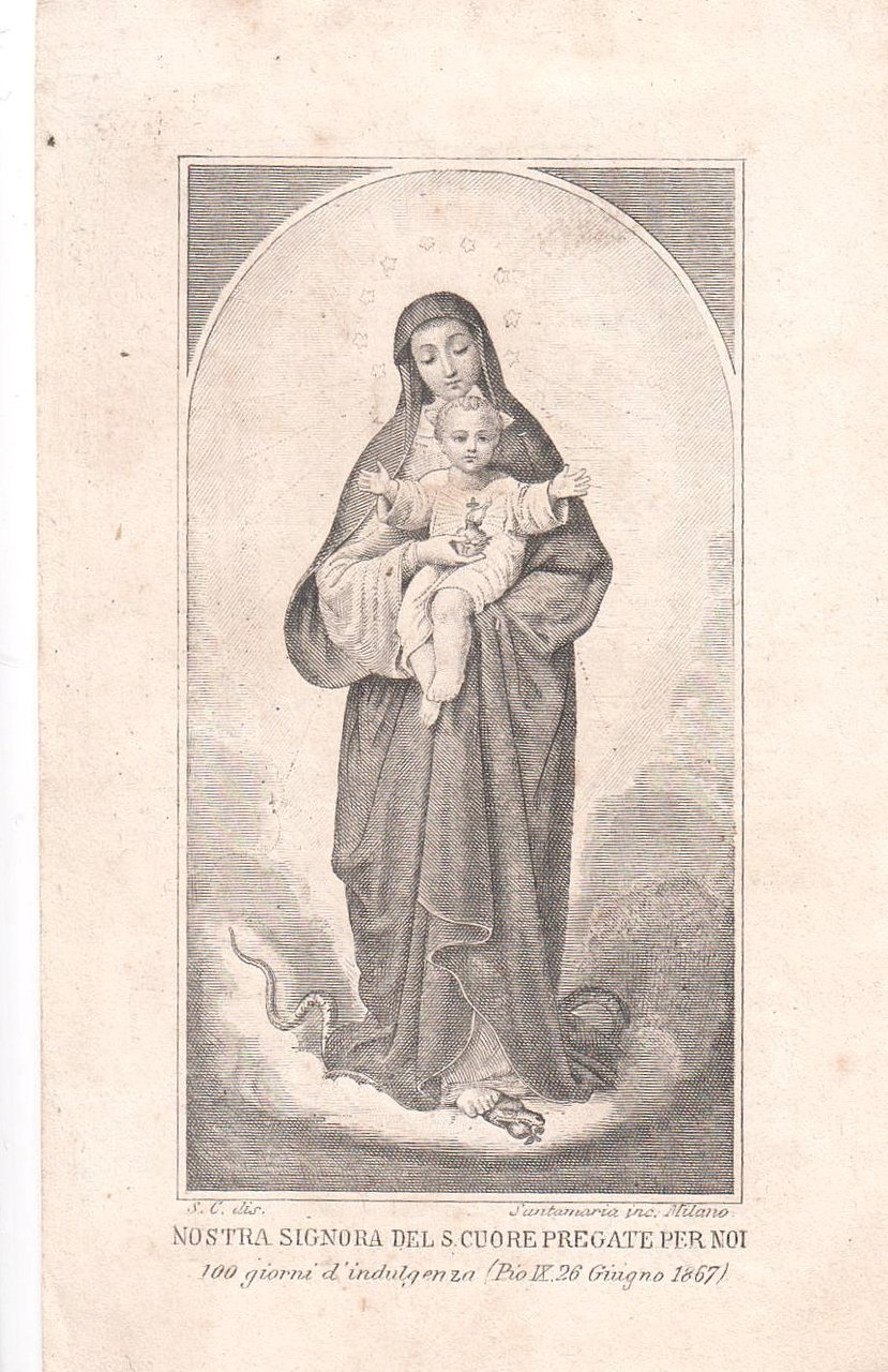 Santino Nostra Signora del Sacro Cuore Santamaria Milano 1867