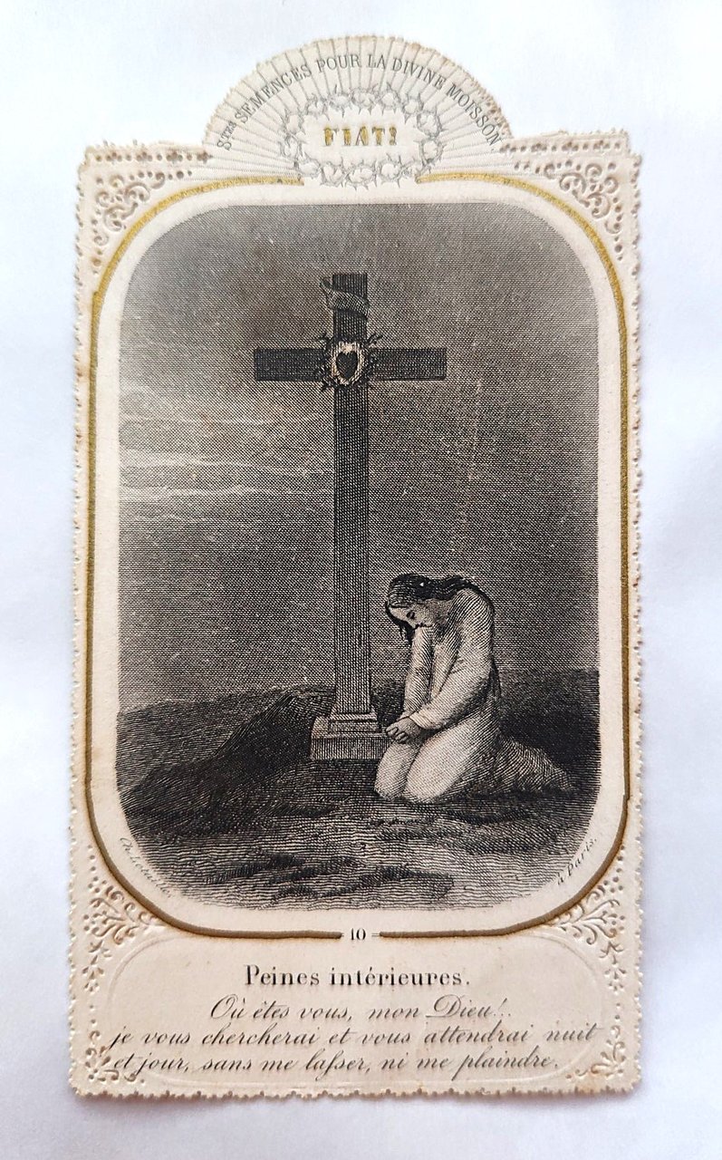 Santino Peines interieures Pene interiori Letaille Paris holy card