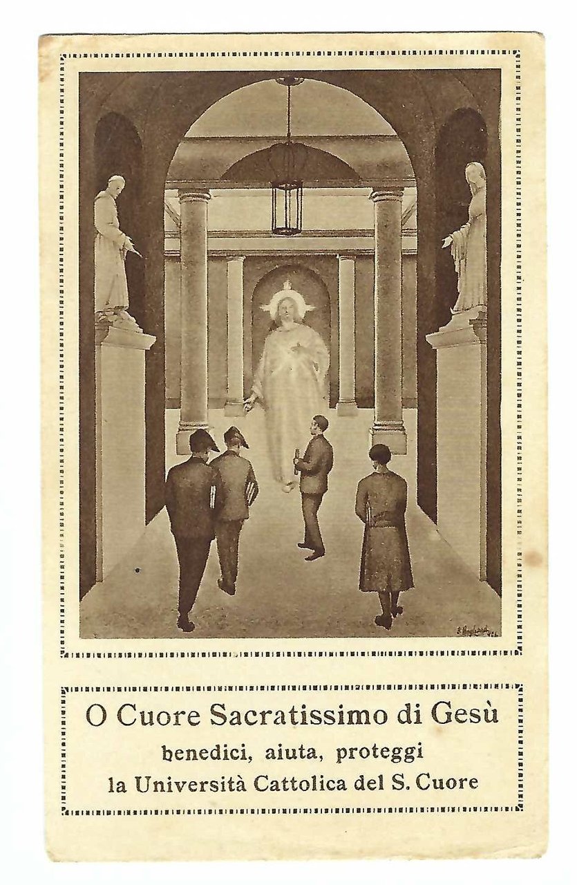 Santino Preghiera Università Cattolica S. Cuore 1924 canivet holy card …