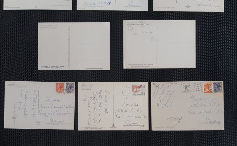 Sardegna Cartoline lotto 8 cartoline vg e ngv costumi sardi