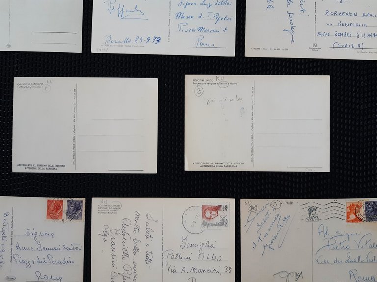Sardegna Cartoline lotto 8 cartoline vg e ngv costumi sardi