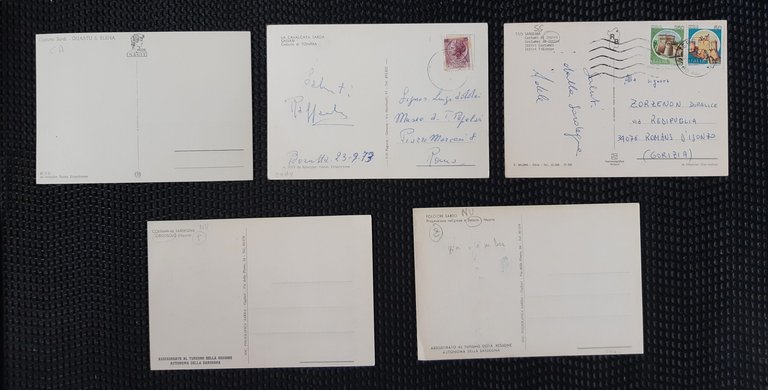 Sardegna Cartoline lotto 8 cartoline vg e ngv costumi sardi