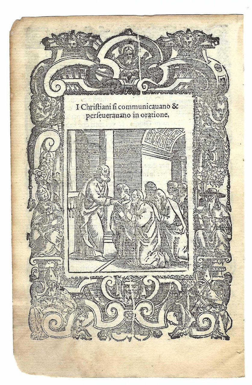 Satmap old print L'angelo liberò gli apostoli dalla prigione A …