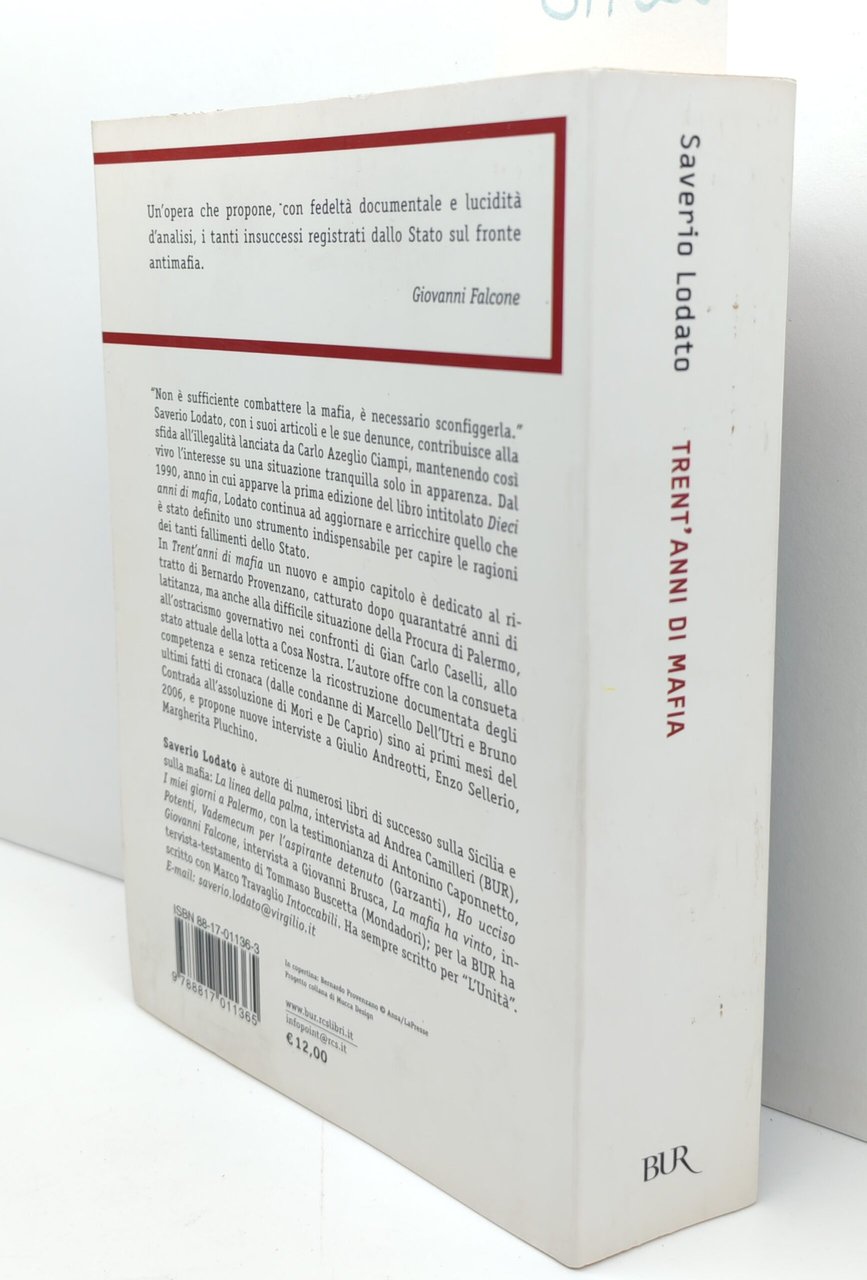 Saverio Lodato Trent'anni di mafia Bur Rizzoli | Immagine principale