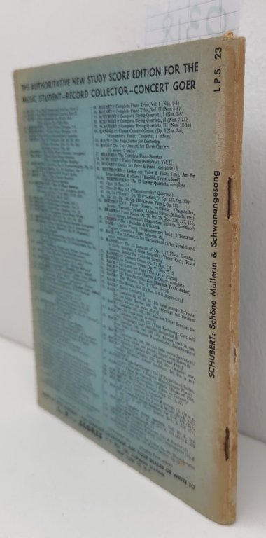 Schubert Die Schone Mullerin And Schwanengesang-Lea Pocket Scores N. 23