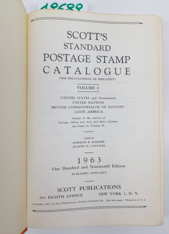 Scott's Standard postage stamp & catalogue due volumi 1963 Scott …