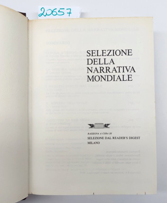 Selezione della narrativa mondiale Reader's Digest 1977 4 volumi