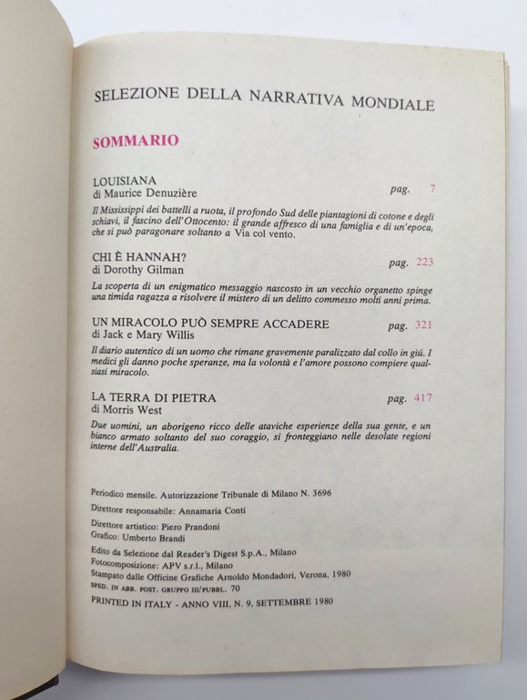 Selezione della narrativa mondiale Reader's Digest 1977 4 volumi