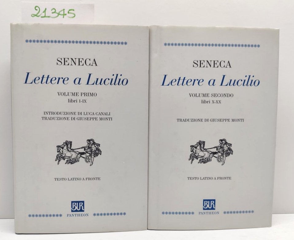 Seneca Lettere a Lucilio 2 volumi Pantheon 2° edizione 2001