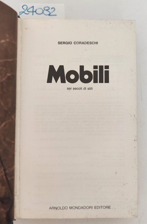 Sergio Corradeschi Mobili sei secoli di stili Mondadori 2° edizione … | Immagine Gallery 4