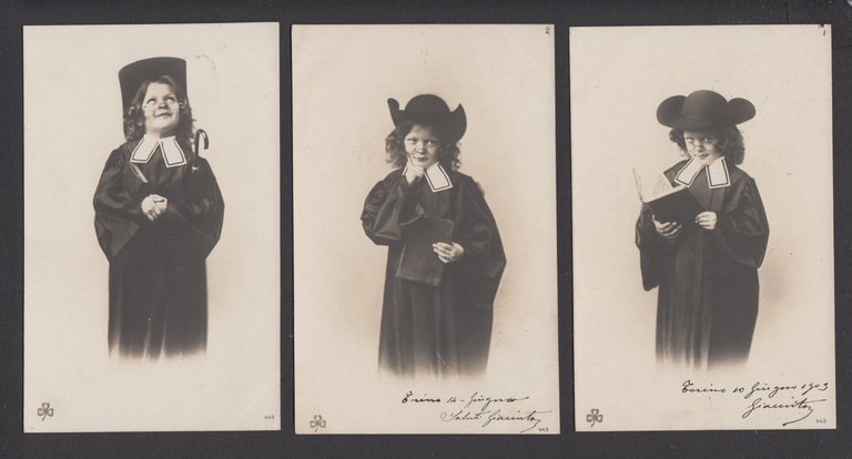 Serie completa 7 cartoline Caricatura prete protestante SBW n 443 …