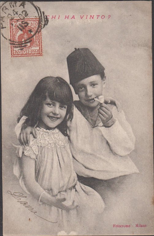 Serie completa di 5 cartoline litigio tra bambini per una …