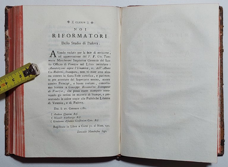 Settecentina Del leggere libri di metafisica + altre 2 opere …