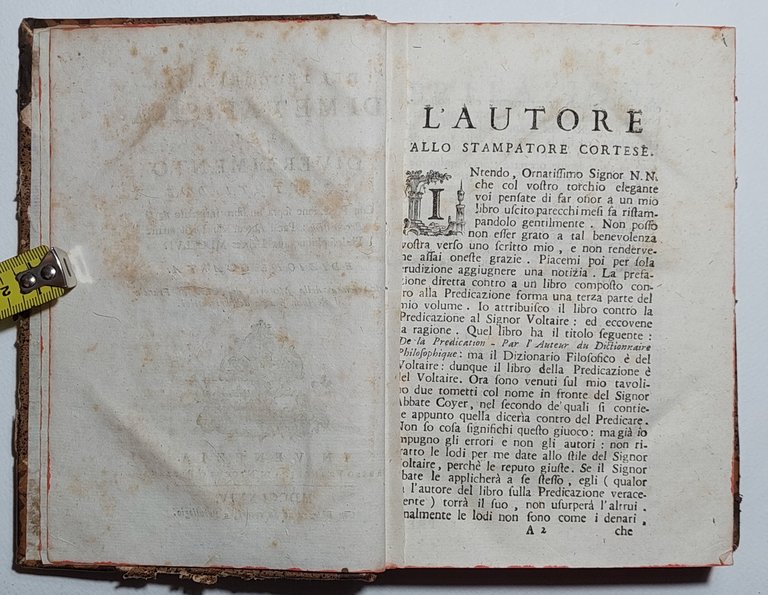 Settecentina Del leggere libri di metafisica + altre 2 opere …