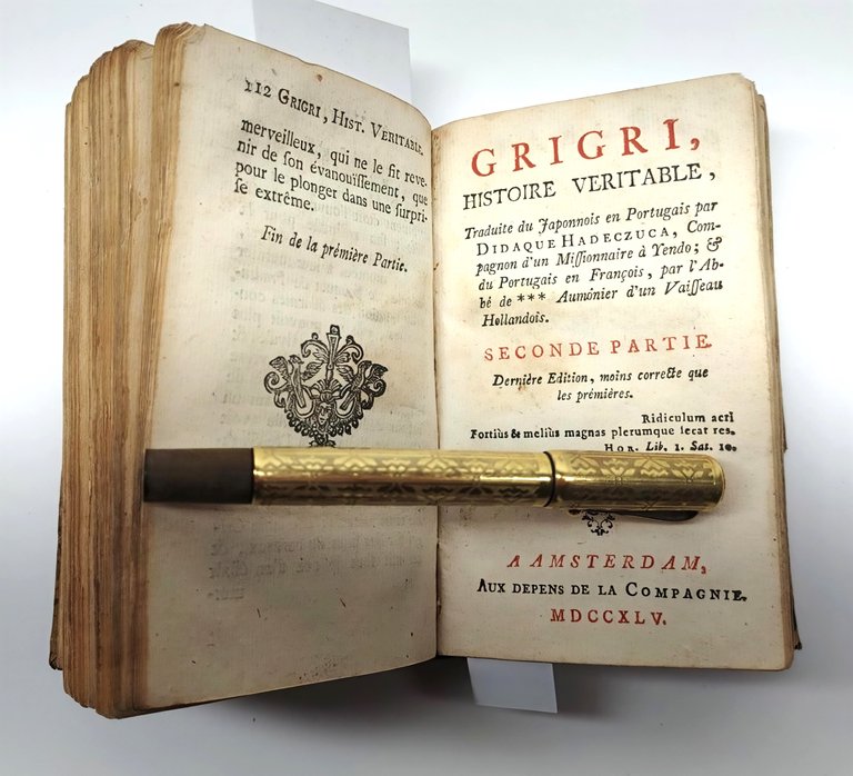 Settecentina Grigri 1745 Storia Vera Giappone-Portogallo-Francia