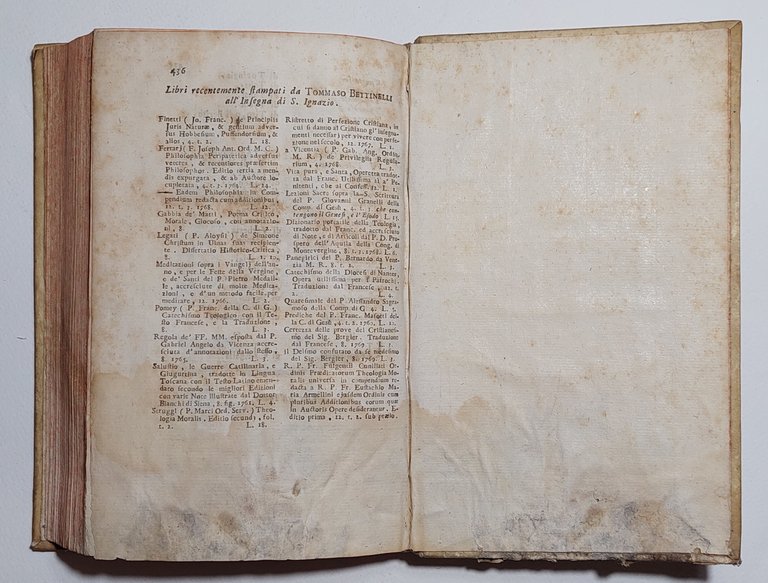 Settecentina Libro antico Dizionario portatile de' concili Venezia 1769