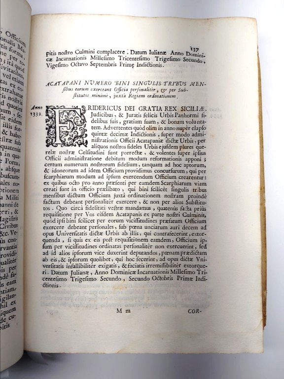 Settecentina Palermo 1706 Privilegi e Storia della Città M. De …