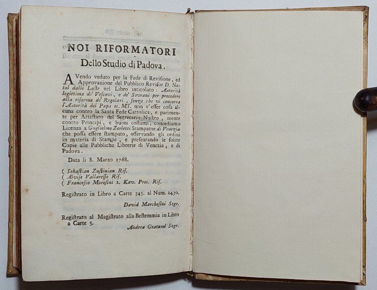 Settecentina Storia dello stabilimento dei Monaci Mendicanti 1768 + altri …