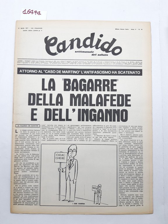 Settimanale del sabato Candido numero 16 21 aprile 1977